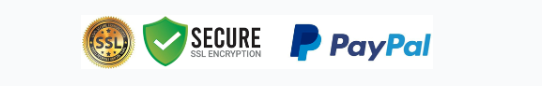 SSL secured, secure encryption and PayPal accepted